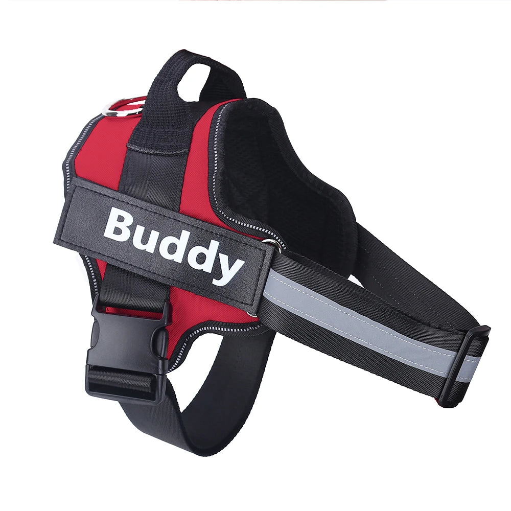 Personalised NO PULL Reflective Breathable Dog Harness