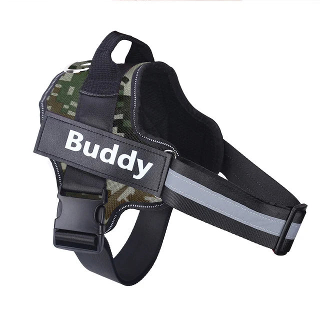 Personalised NO PULL Reflective Breathable Dog Harness