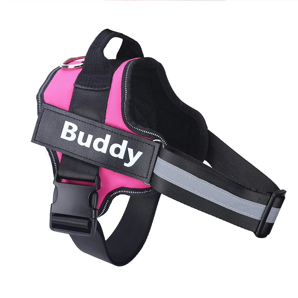 Personalised NO PULL Reflective Breathable Dog Harness