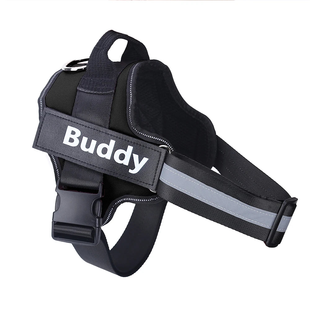 Personalised NO PULL Reflective Breathable Dog Harness